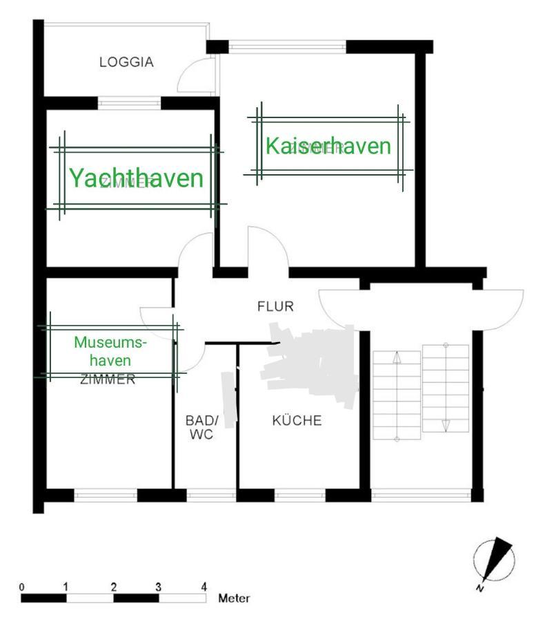 Ferienwohnung Breitschuhs Havenwelten Бремерхафен Экстерьер фото